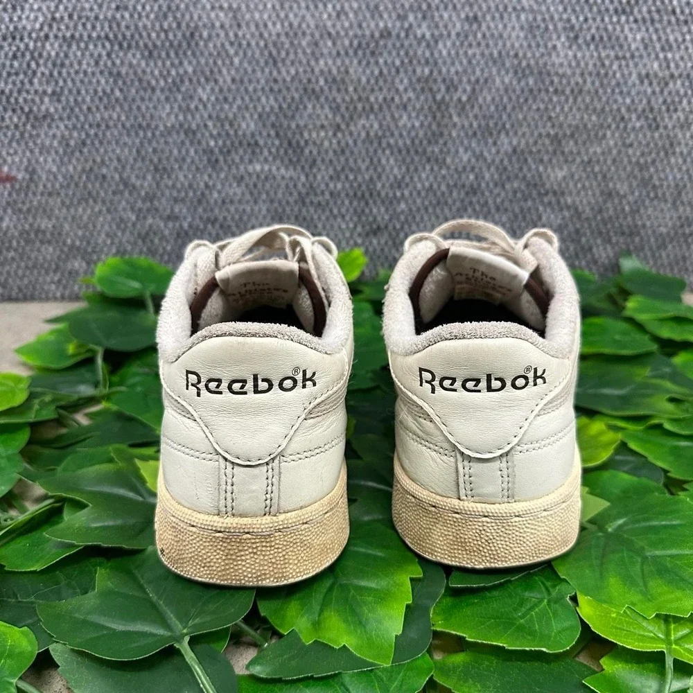 Reebok Club C 85 White Brown Leather Sneakers